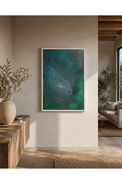 WUNİT Pinterest El Yapımı Dekoratif Soyut Sanat Tablo - Yeşil Temalı