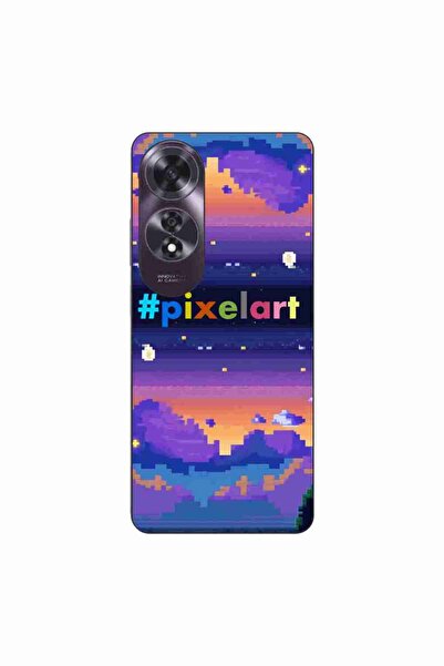 OEM Θήκη συμβατή με Oppo A60 4G από σιλικόνη gel TPU με σχέδιο Pixel Art Τοπίο