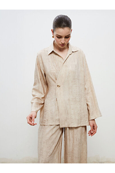LC Waikiki Nevavm Linen-Look Women's Shirt with a Difference