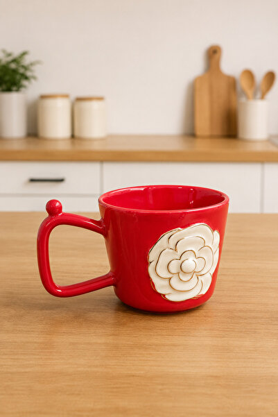 RUBİ PORSELEN Rose Patterned Porcelain Mug 230 ml