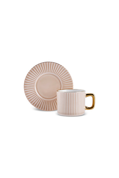 Karaca Massimo Beige 6-Person Coffee Cup Set 90 ml