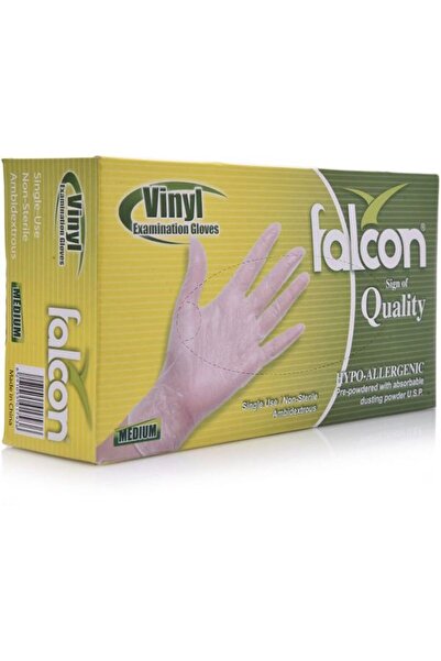 Falcon Vinyle Gloves Med 100S