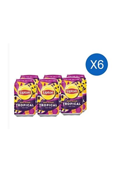 Lipton شاي مثلج فوار استوائي خالٍ من السكر 320 مل