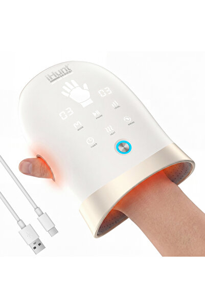 iHunt Aparat de masaj SPA pentru mâini și degete Heat Pro, Compresie cu airba...