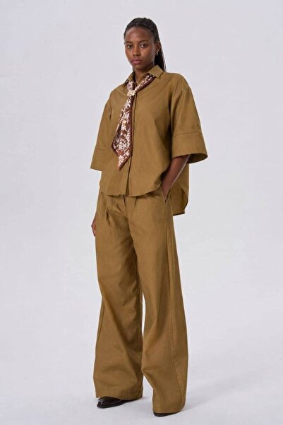 HANIQA Denim Suit with Scarf Accessories