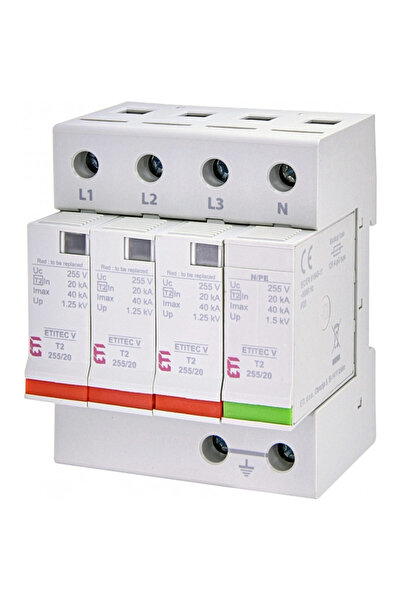 Eti surge protection etitec v t2 255/20 3+1 002442957