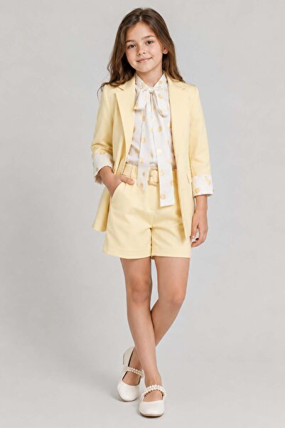 Riccotarz Girl's Polka Dot Sleeveless Chiffon Blouse with Tie Collar Detail a...