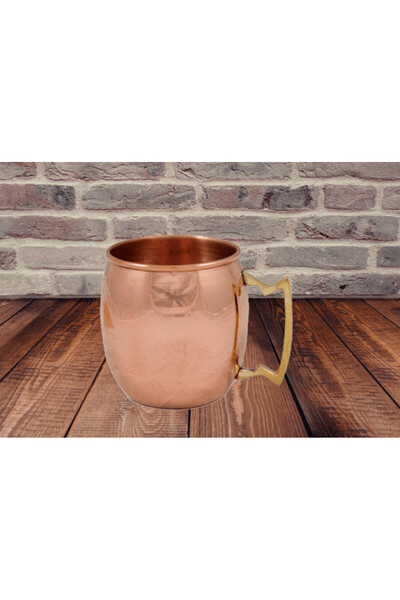 Destilatori Set 2 cani cupru lucios 500ml pentru Moscow Mule, apa ayurvedica si cocktailuri