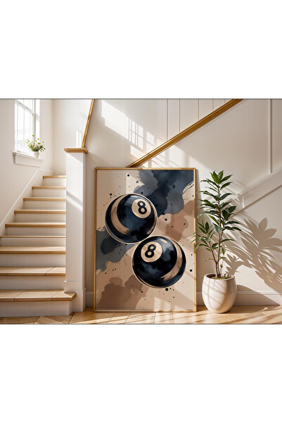 Tuba Decor Επιτραπέζια ζωγραφιά με ξύλινο πλαίσιο ενός τεμαχίου, σκούρο μπλε ...
