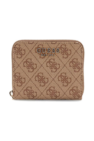 Guess μπεζ πορτοφόλι Laurel 2 logo mini