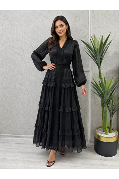 TUGBA COLLECTION YENİ SEZON İTHAL PİLE NAKIŞ PAYET DETAYLI ÖZEL TASARIM ŞIK &...