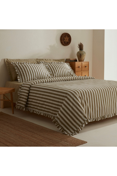 Karaca Home Ripple Single Duvet Cover Set Green