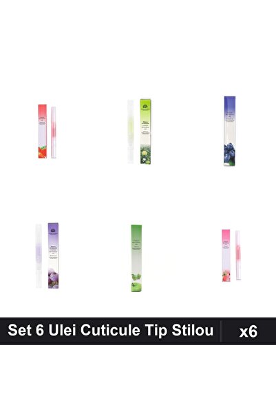 NAİLS Set 6 Ulei Cuticule Tip Stilou - Strawberry, Mar, Blueberries, Afine, M...