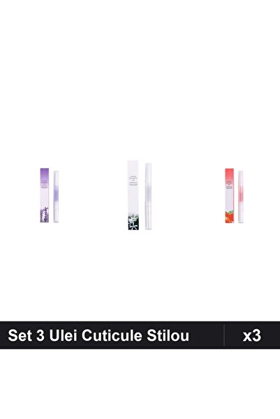 NAİLS Set 3 Ulei Cuticule Tip Stilou - Lavanda, Osmanthus, Strawberry