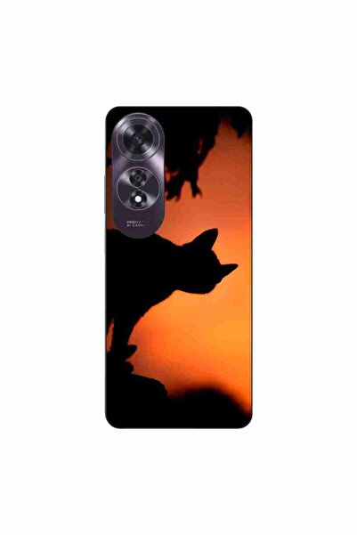 OEM Husa compatibila cu Oppo A60 4G Silicon Gel Tpu Model Halloween Pisica Ne...