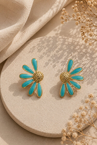 Jack Ferrero Daisy Mineli Gold Color Nail Earrings