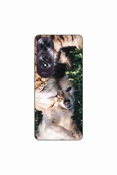 OEM Husa compatibila cu Oppo A60 4G Silicon Gel Tpu Model Caine si Pisica