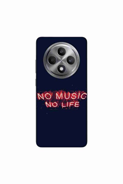 OEM Husa compatibila cu Oppo Reno12 FS Silicon Gel Tpu Model No Music No Life
