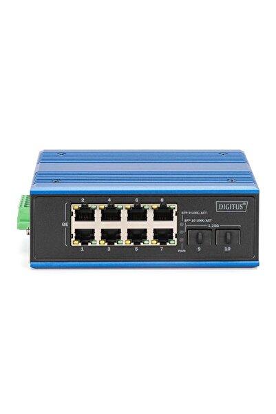 Digitus - switch - industrial - 12 ports - unmanaged - rack-mountable