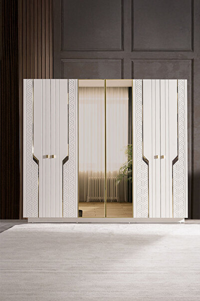 Edsy İndes Elegance 6 Kapaklı Aynalı Gardırop