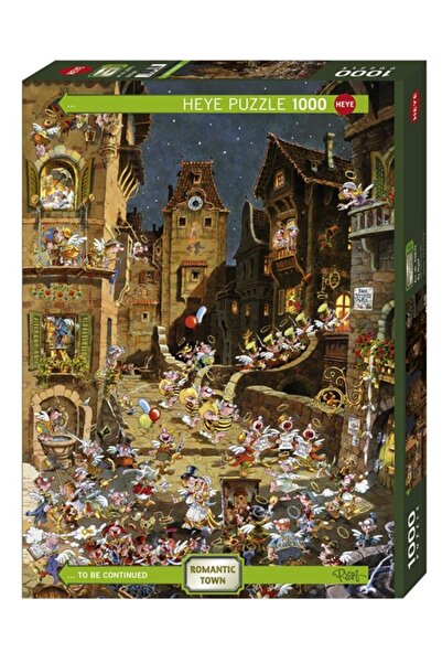 Heye Puzzle 1000 Oraș romantic - Noapte, Pește