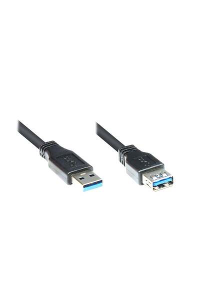 Good Connections USB3.0 Kabel A-St.-A-Bu. schwarz 5m