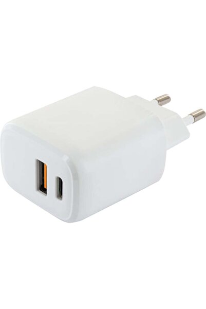 Schwaiger Încărcător rapid 230V USB 2.0A/Tip-C Alb