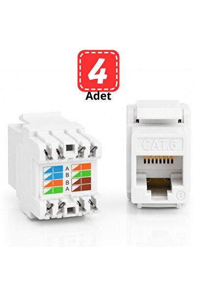 MN6 Mn117C Rj45 Keystone Jack Cat6 Patch Panel and Network Socket Module-4 Pi...