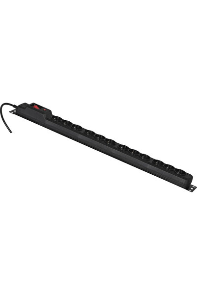 ActiveJet Prelungitor anti-șoc COMBO/12 prize/1,5m/negru (12 x UTE; 10 A (250...