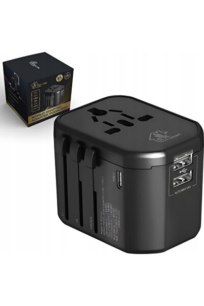 Extralink Smart Life pentru dispozitive compatibile EU/UK/USA/AU/CH + USB-C U...