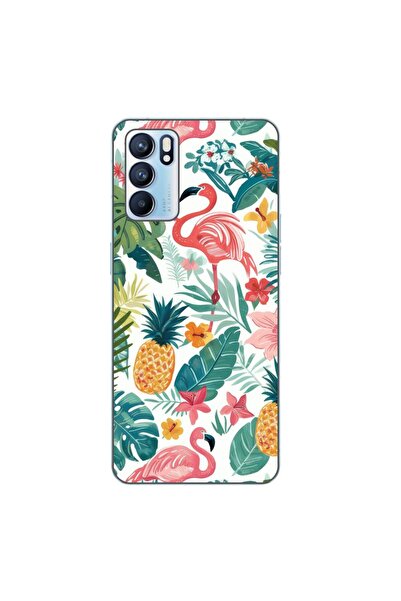 OEM Husa compatibila cu Oppo Reno6 5G Silicon Gel Tpu Model Tropical Pattern