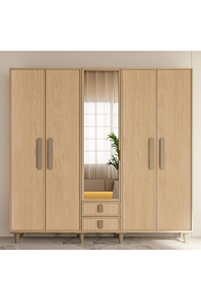 miracool Karanfil 5 Kapaklı Gardrop / 5 Kapılı Dolap / Komple MDF / Modern Ta...