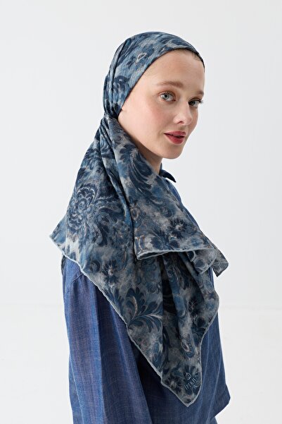 İpekhan Atmosphere Seren Scarf 4102 Dark Denim Blue