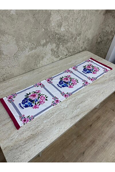 adenkahome سلسلة بلو بلانك، سجادة من جلد الغزال المزخرف 40x140 سم