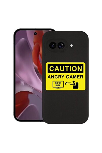 bestcase Калъф за Google Pixel 9a, Angry Gamer, Тънък силиконов 0.8ММ, Против...