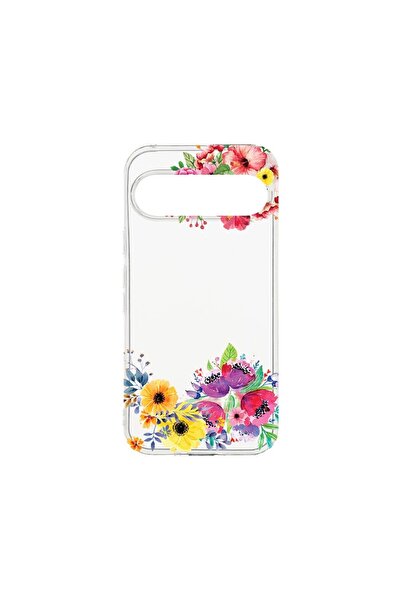 bestcase ¬Æ Husa Clear Silicon 2MM, Compatibila Cu Google Pixel 9 Pro, Flower...