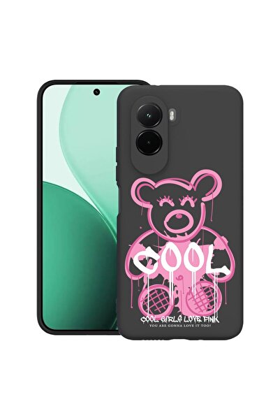bestcase ¬Æ Husa TPU Ultra Slim Compatibil cu Poco M7, cu Design Teddy Bear C...