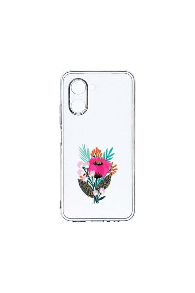bestcase Husa BestCase¬Æ Clear Silicon 2MM, Compatibila Cu Realme C33, Flower...