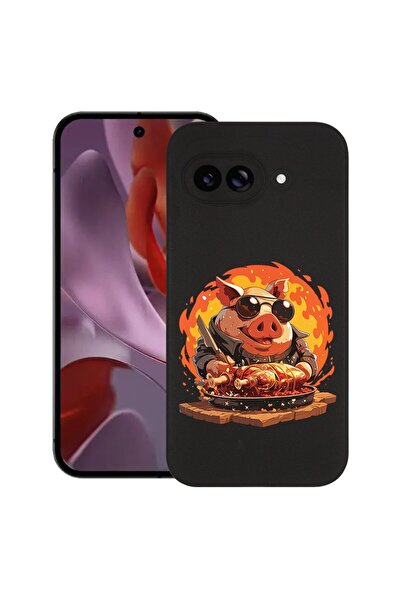bestcase Калъф за Google Pixel 9a, Pig's Life, Тънък силиконов 0.8ММ, Удароус...