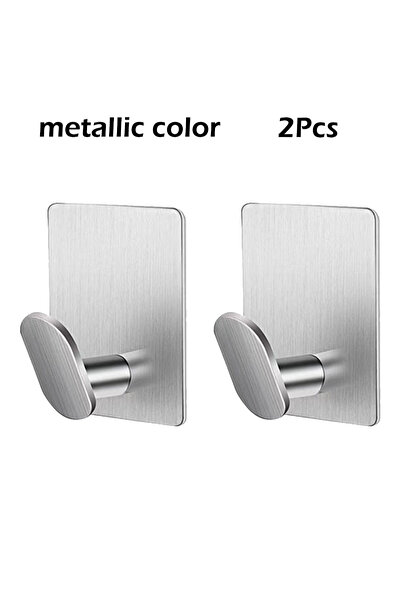 Choice1 metallic color 2Pcs 4pc/2pc Bathroom Clothes Hooks Adhesive Wall Hook...