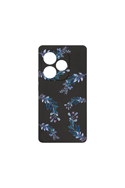 bestcase Husă Premium din Silicon, Compatibilă cu Realme GT 6, Flori Albastre...