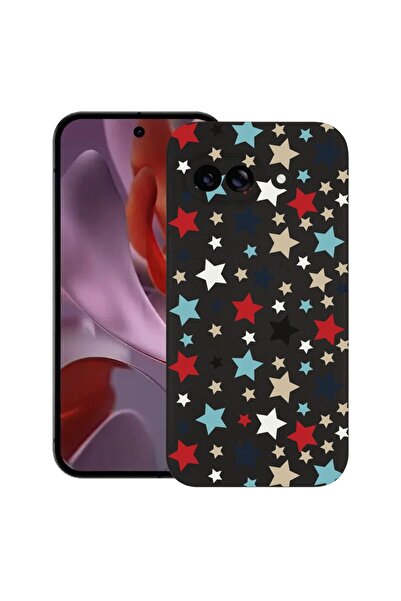 bestcase Калъф за Google Pixel 9a, Звезди, Тънък силиконов 0.8ММ, Удароустойч...