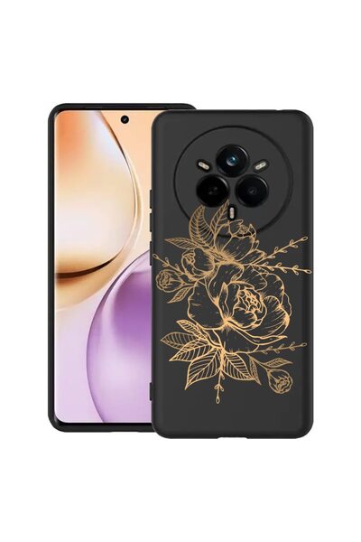 bestcase ¬Æ Husa pentru Realme 14 Pro 5G, Golden Rose, Slim Silicon 0.8MM, An...