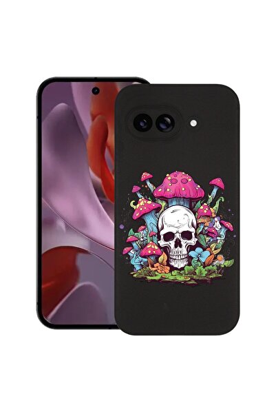 bestcase Husă pentru Google Pixel 9a, Culori de vis - Craniu și ciuperci, Sil...