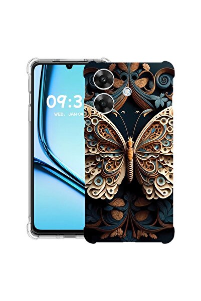 bestcase Husă Antișoc pentru Realme Note 60 / Note 60X cu Design Fluture Frum...