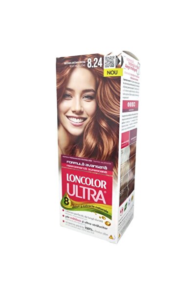 Loncolor Set 3 x Vopsea de Par Ultra 8.24 Ultra Blond Aramiu Rose, 100 ml