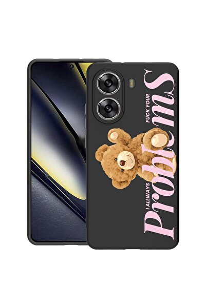 bestcase Калъф за Poco X7 Pro 5G, Мече - Вашите проблеми, Тънък силикон 0.8ММ...
