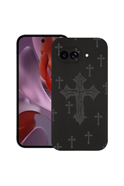 bestcase Калъф за Google Pixel 9a, Cross, тънък силиконов 0.8ММ, удароустойчи...