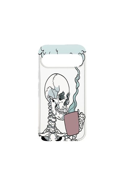 bestcase ¬Æ Husa Clear Silicon 2MM, Compatibila Cu Google Pixel 9 Pro, Skull,...