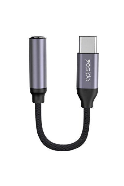 Yesido YAU19 Προσαρμογέας Ήχου USB-C σε 3.5mm, Μαύρο